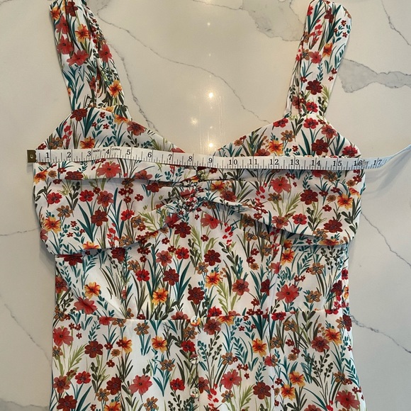 LOST + WANDER floral summer slit dress M - Picture 7 of 10